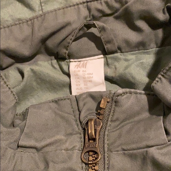 H&M Hunter Green Khaki Jacket - Unisex 12-18 mo. - Picture 2 of 3